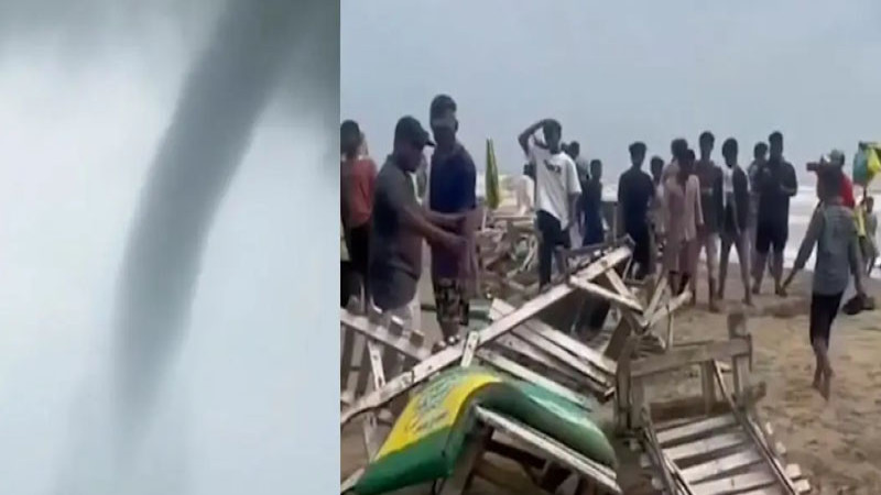 কক্সবাজার সৈকতে টর্নেডোর আঘাত, ক্ষতিগ্রস্ত অর্ধশতাধিক চেয়ার ও ছাতা