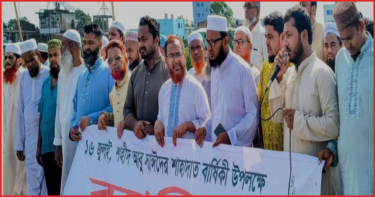 তিতাসে শহীদ আবু সাঈদের স্মরণে ১১ দলীয় জোটের র‍্যালি