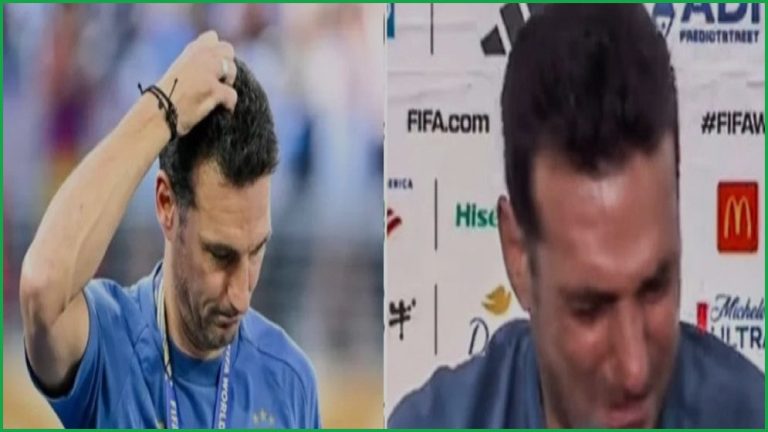 ফাইনাল হারের পর কান্নায় ভেঙে পড়লেন আর্জেন্টিনার কোচ স্কালোনি